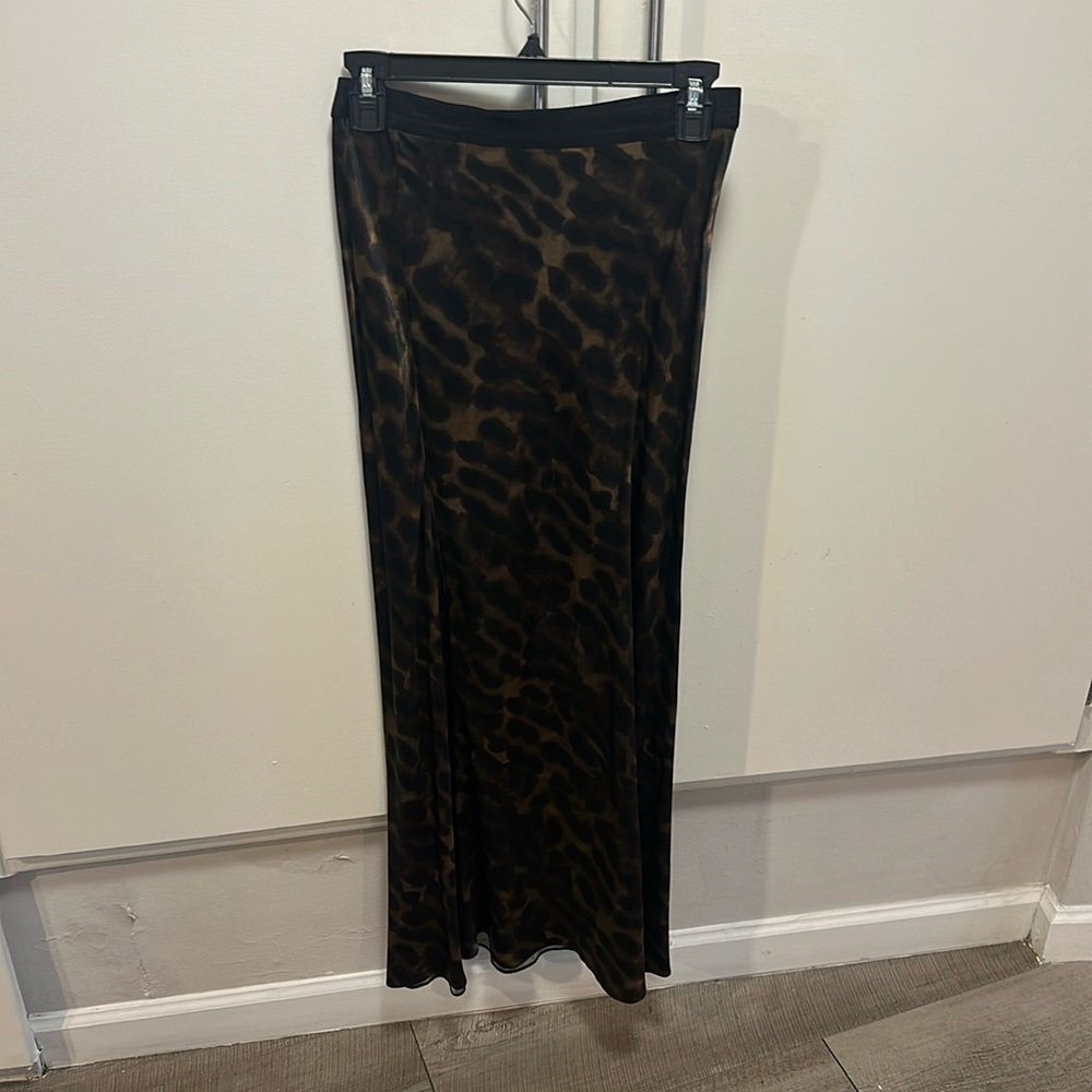Rails Leopard Print Maxi Skirt - Brown and Black